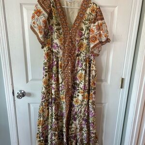 Floral Bohemian Maxi Dress - Multicolor